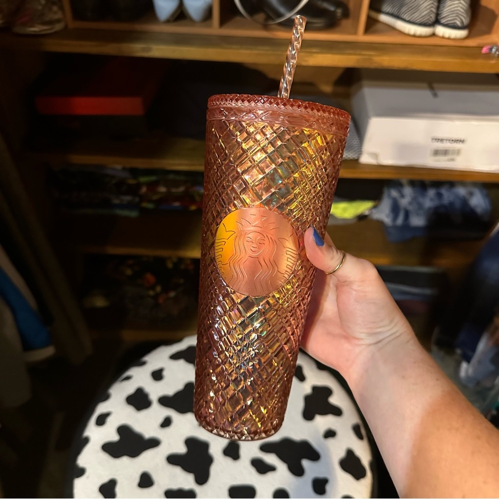 Pink champagne Starbucks Tumbler